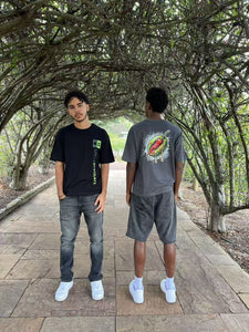 Graffiti Print T-Shirt – Stuffed Paprika Olives Design Adults | Olive Brothers