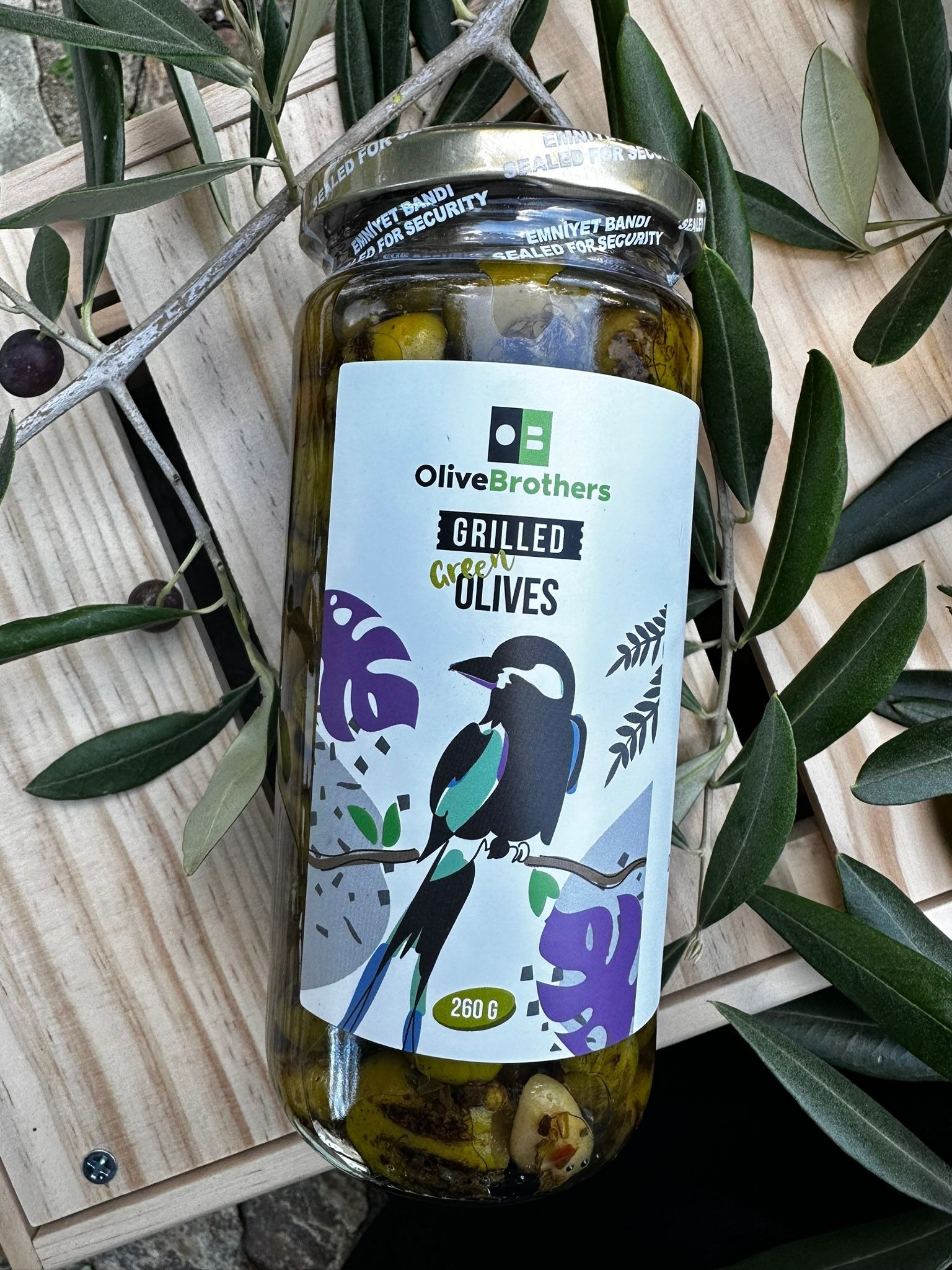 Grilled Green Olives 260g